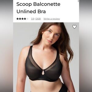 Soma Black Mesh Bra NWOT